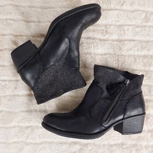 Boc Born Black Zipper Ankle Bootie Size 8